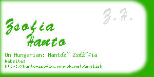 zsofia hanto business card